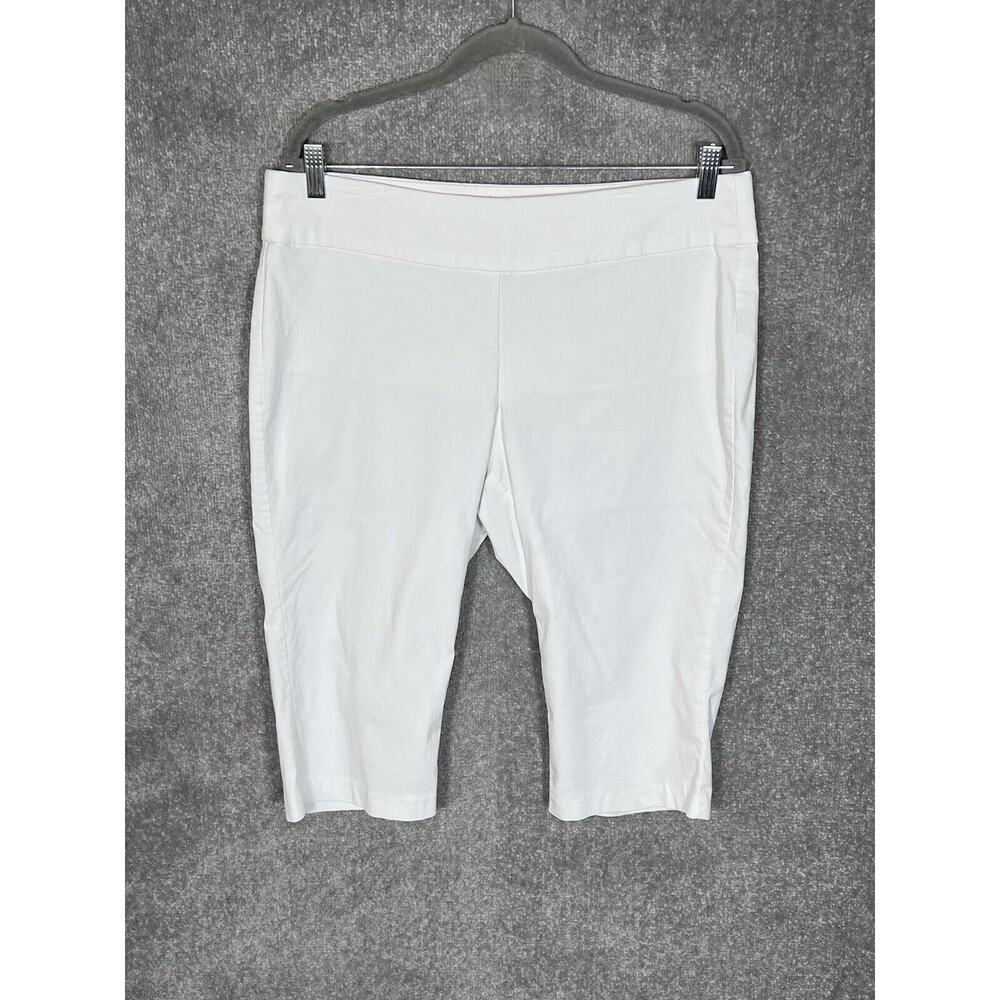 Christopher & Banks Signature Slimming Capri Pants Womens Size 14P White Pull On